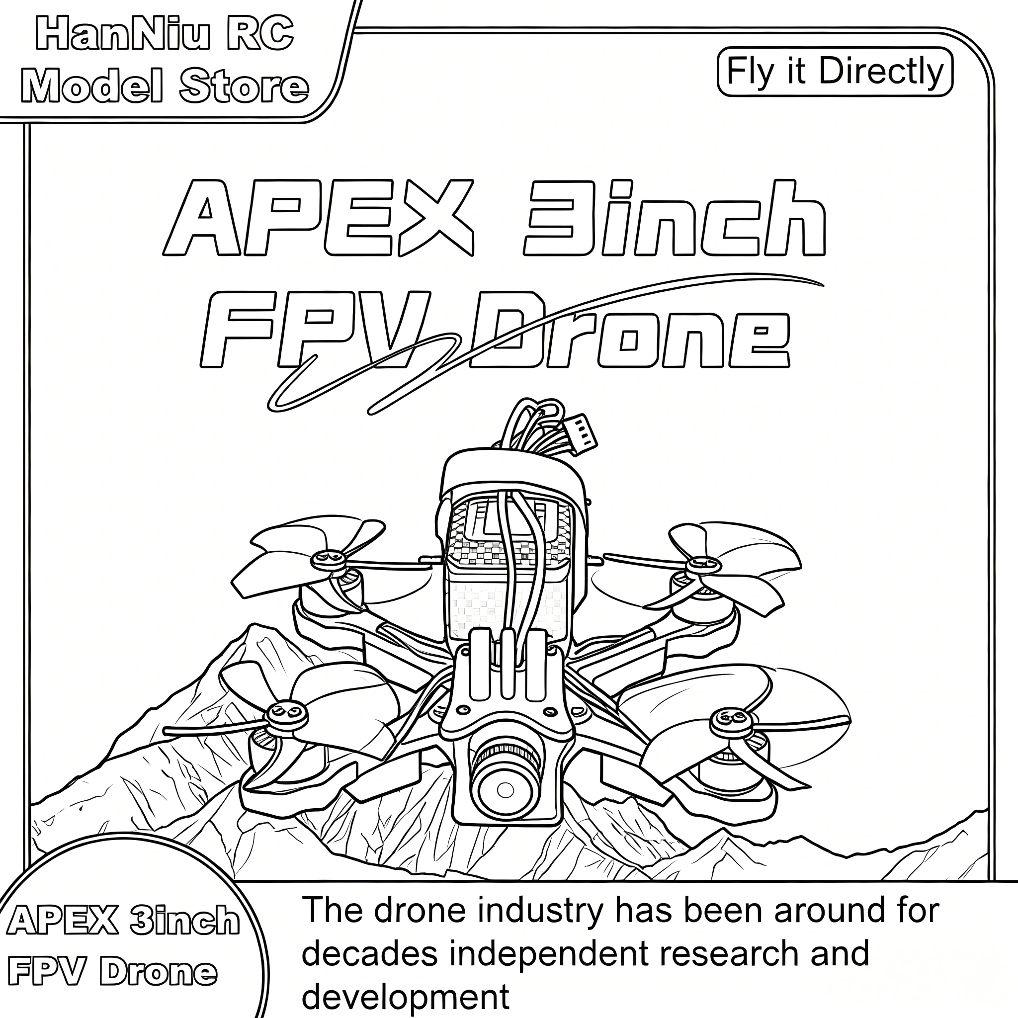 Drone Kit Fpv - B-CUBE APEX 3inch FPV Drone Frame