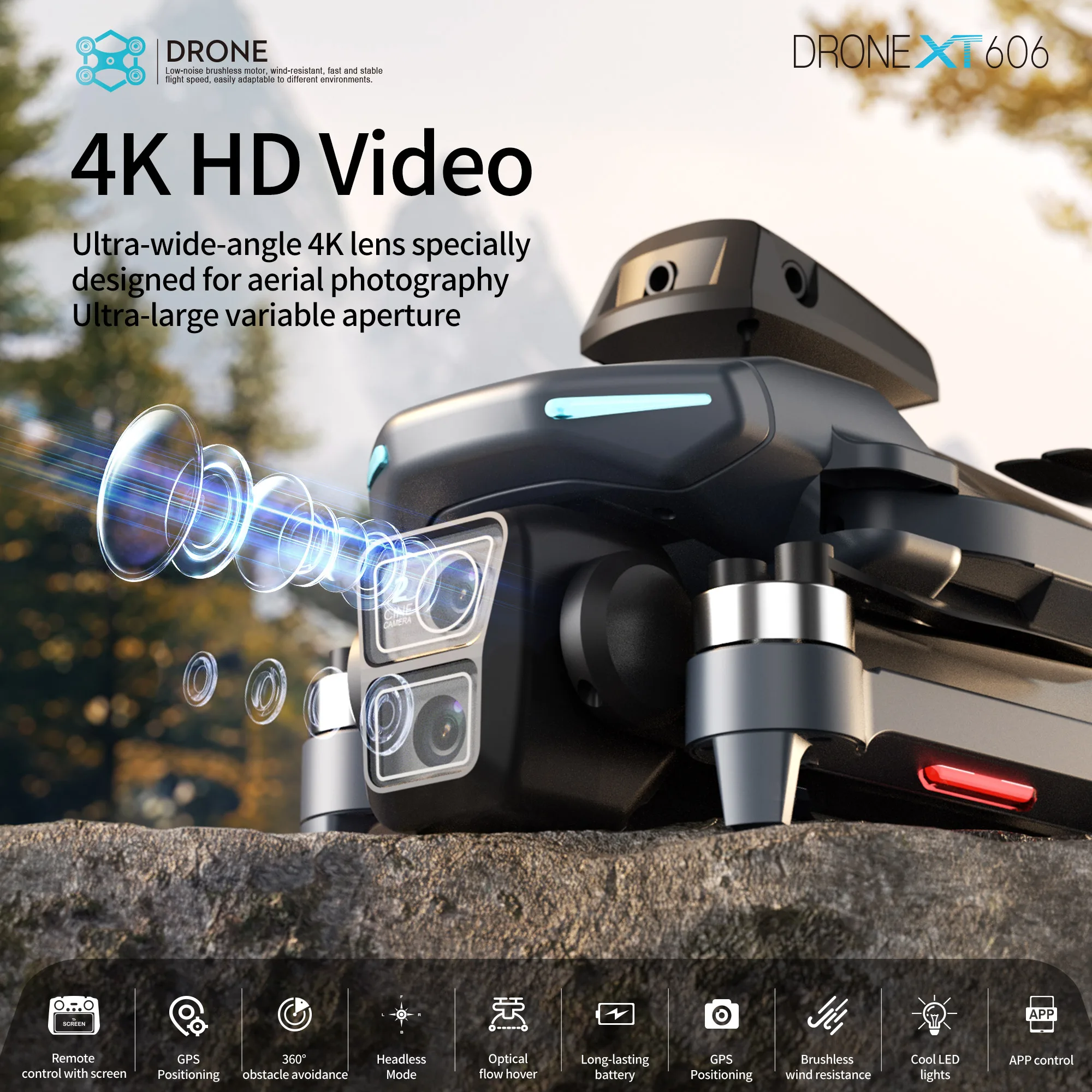 Lenovo XT606 Drone Professiona - Drone Kit Long Range avaliação e preço