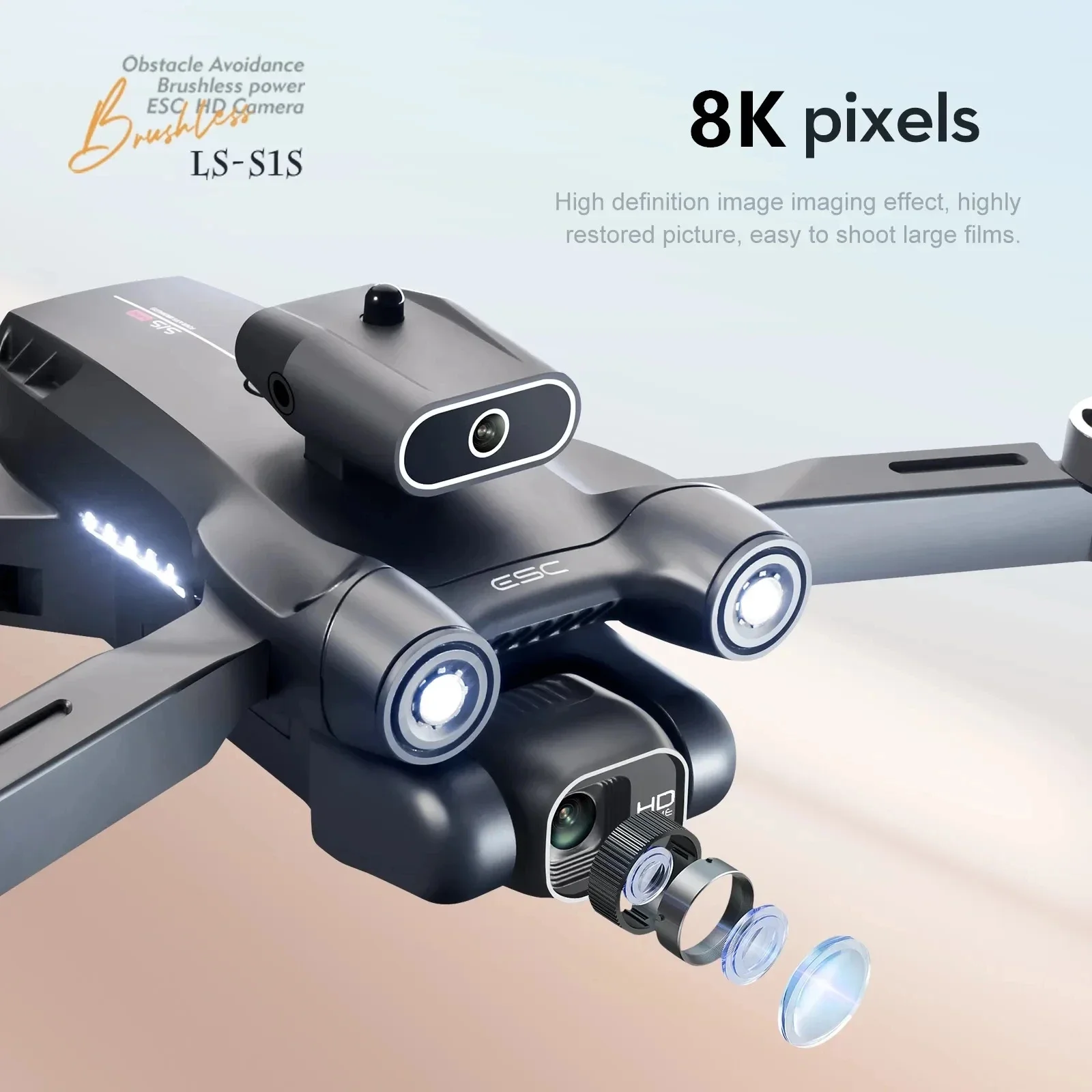 New S1S 5G GPS Drone Camera 8K - Drone Kit Professional avaliação e preço