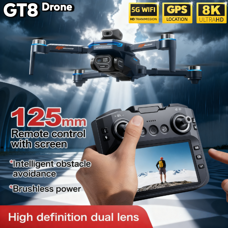 For Genuine GT8 Drone 4K Profe - Drone Kit Long Range avaliação e preço