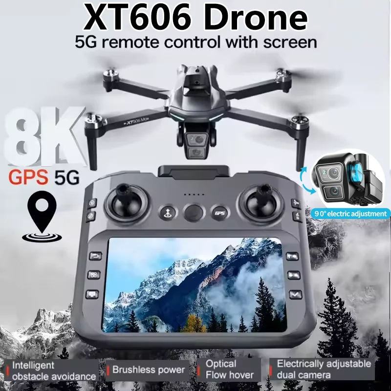 XT606 Foldable Drone 4K Dual C - Drone Kit Long Range avaliação e preço